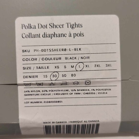 Sheertex Polka-Dot Classic Sheer Rip-Resist Tights - Picture 6 of 7